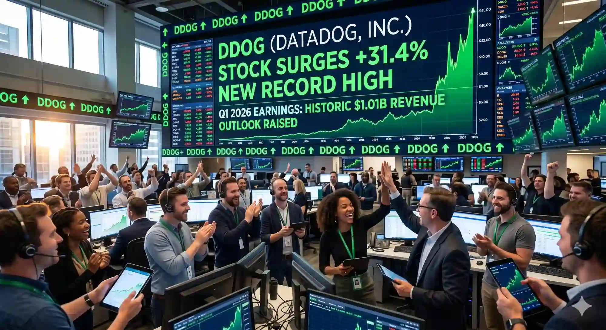 Datadog Shares Skyrocket by Most in Over Six Years on Record Q1 Earnings